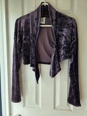 Pineapple Crushed Velour - Bolero Jacket / Shrug - Small